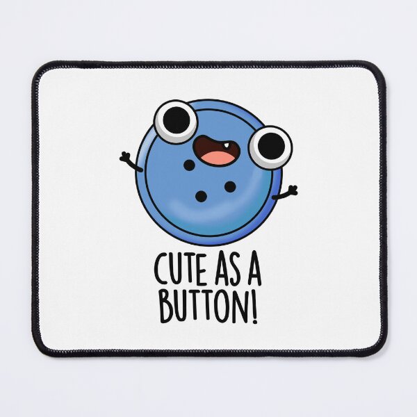 Item preview, Cute As A Button Funny Sewing Pun designed and sold by punnybone.