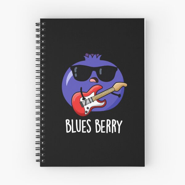 Item preview, Blues Berry Funny Fruit Pun (Dark BG) designed and sold by punnybone.
