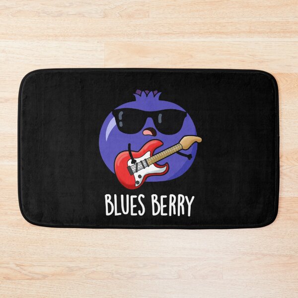 Item preview, Blues Berry Funny Fruit Pun (Dark BG) designed and sold by punnybone.