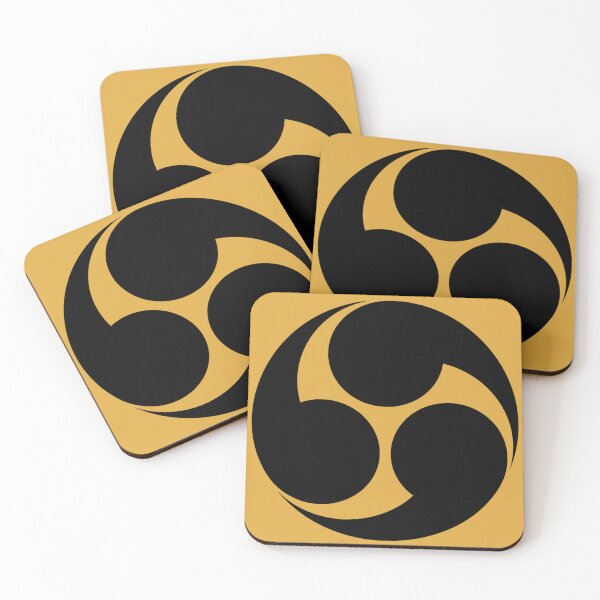 Item preview, Traditional Japanese Samurai crest: Clockwise Three Tomoe - Yellow/Gold designed and sold by Onigokko.