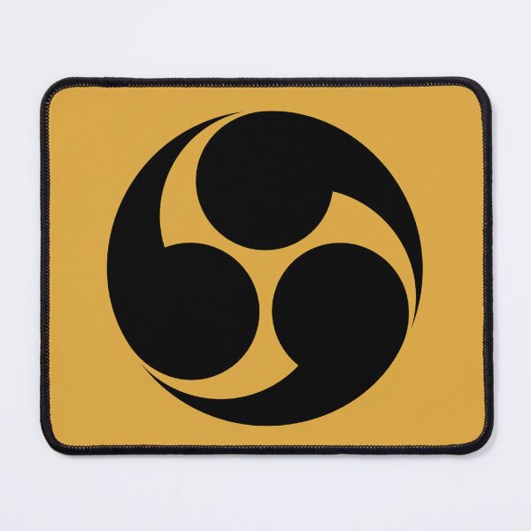 Item preview, Traditional Japanese Samurai crest: Clockwise Three Tomoe - Yellow/Gold designed and sold by Onigokko.