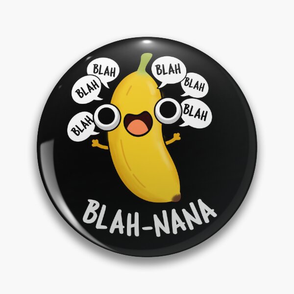 Item preview, Blah-nana Funny Banana Pun (Dark BG) designed and sold by punnybone.