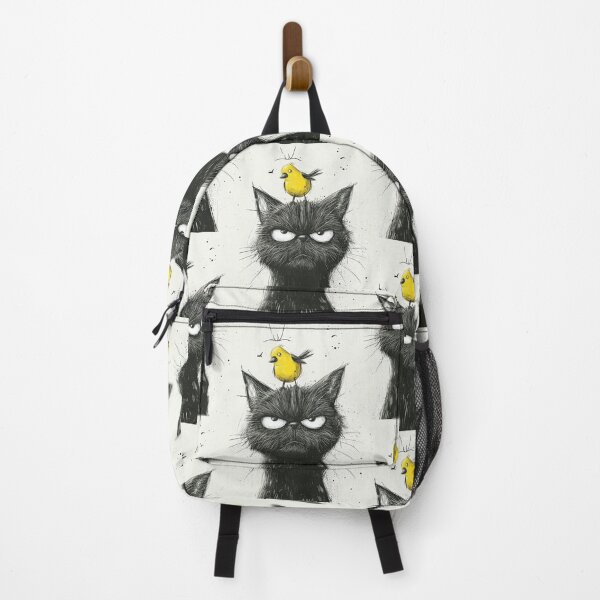 Item preview, Annoyed Cat in a Canary Hat: Minimalistic Expression designed and sold by Piotrek0001.