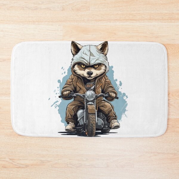 Item preview, cool wolf riding a bike designed and sold by VirtualArtGuy.