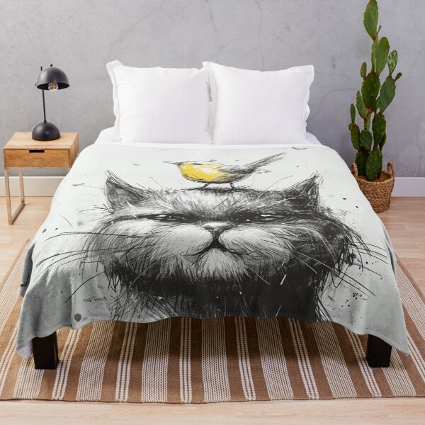 Item preview, Annoyed Cat in a Canary Hat: Minimalistic Expression designed and sold by Piotrek0001.