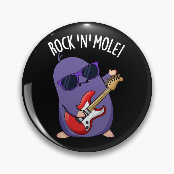 Item preview, Rock N Mole Funny Animal Pun (Dark BG) designed and sold by punnybone.