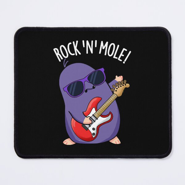 Item preview, Rock N Mole Funny Animal Pun (Dark BG) designed and sold by punnybone.