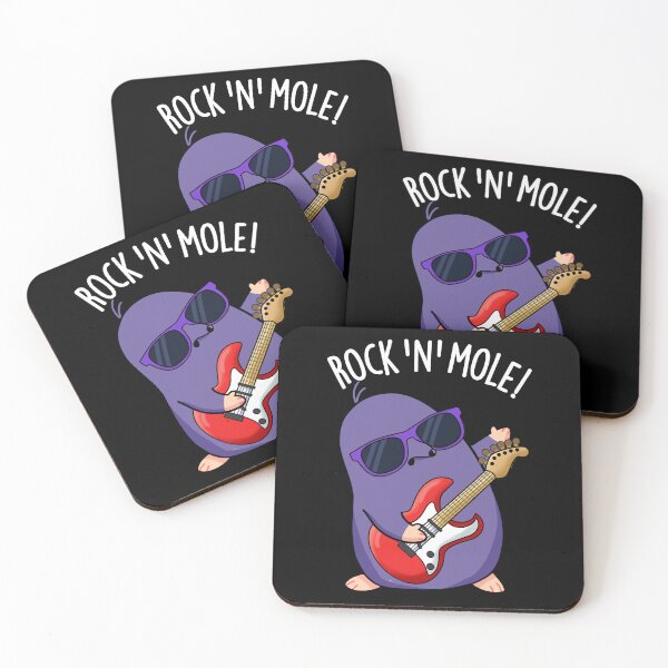 Item preview, Rock N Mole Funny Animal Pun (Dark BG) designed and sold by punnybone.