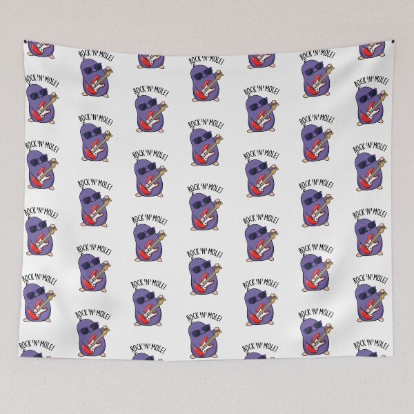 Item preview, Rock N Mole Funny Animal Pun designed and sold by punnybone.