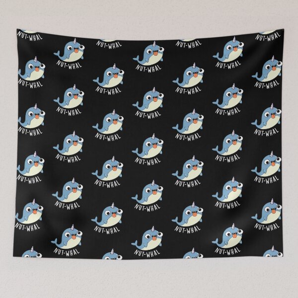 Item preview, Nut-whal Funny Narwhal Pun (Dark BG) designed and sold by punnybone.