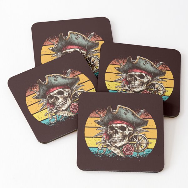 Item preview, Pirate skull, vintage, retro designed and sold by Wallisart.