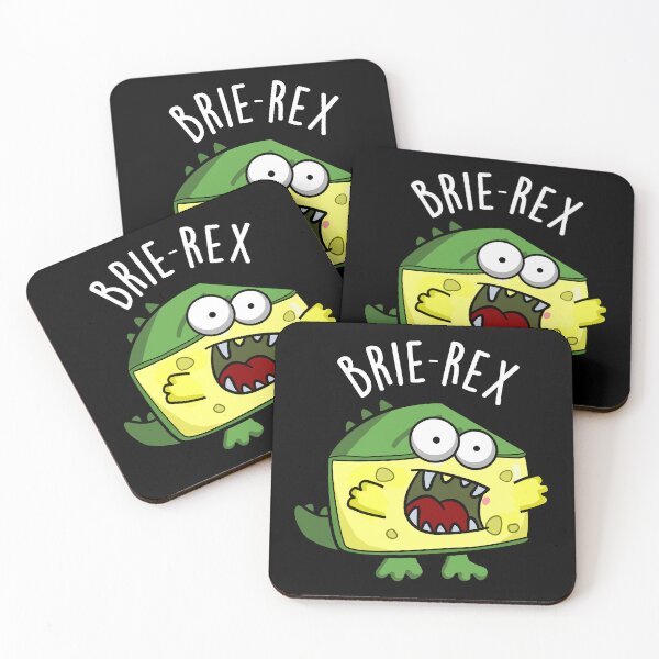 Item preview, Brie-rex Funny Cheese Pun (Dark BG) designed and sold by punnybone.