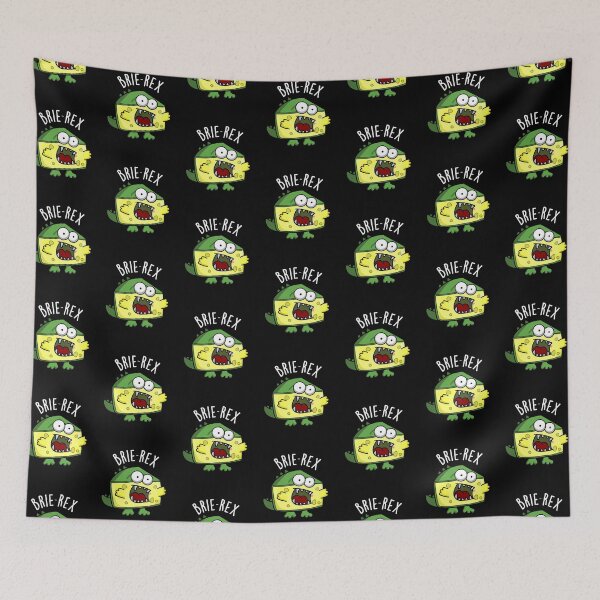 Item preview, Brie-rex Funny Cheese Pun (Dark BG) designed and sold by punnybone.