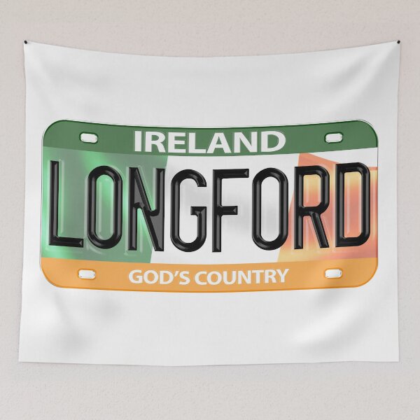 Item preview, Longford Ireland Irish USA Canada License Plate designed and sold by REAL IRISH GIFTS.