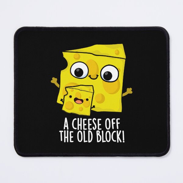 Item preview, Cheese Of The Old Block Funny Food Pun (Dark BG) designed and sold by punnybone.