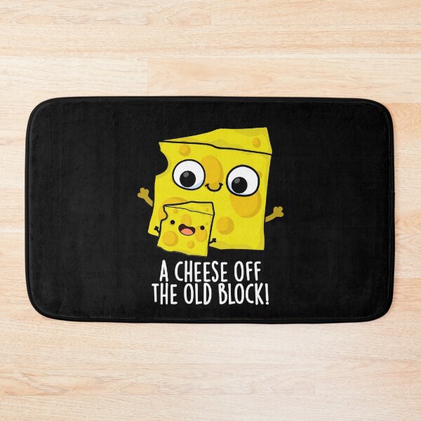 Item preview, Cheese Of The Old Block Funny Food Pun (Dark BG) designed and sold by punnybone.