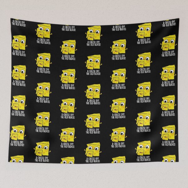 Item preview, Cheese Of The Old Block Funny Food Pun (Dark BG) designed and sold by punnybone.