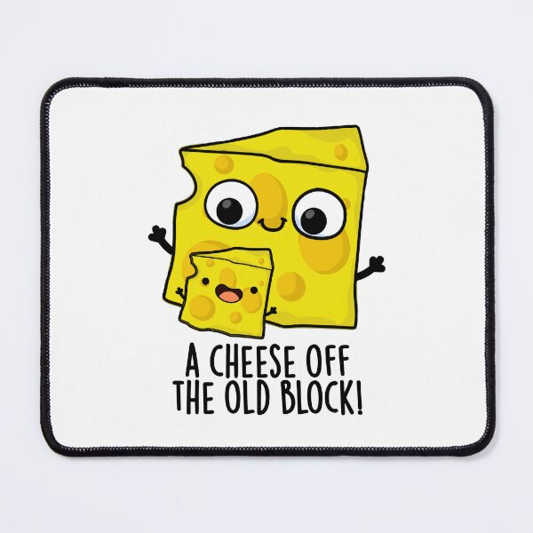 Item preview, Cheese Of The Old Block Funny Food Pun  designed and sold by punnybone.