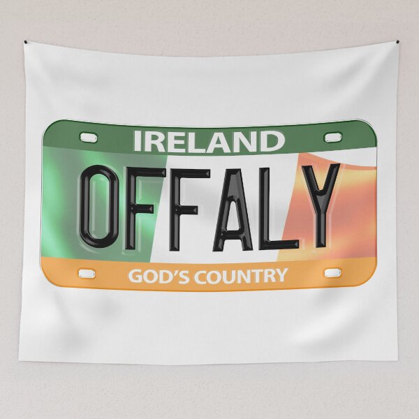 Item preview, Offaly Ireland Irish USA Canada License Plate designed and sold by REAL IRISH GIFTS.
