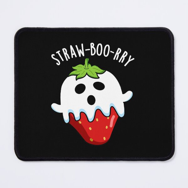 Item preview, Straw-boo-rry Funny Strawberry Pun (Dark BG) designed and sold by punnybone.