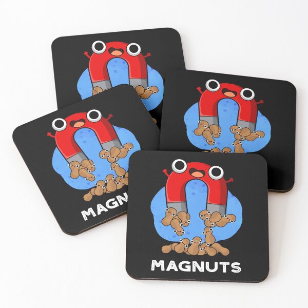 Item preview, Mag-nuts Funny Magnet Pun (Dark BG) designed and sold by punnybone.