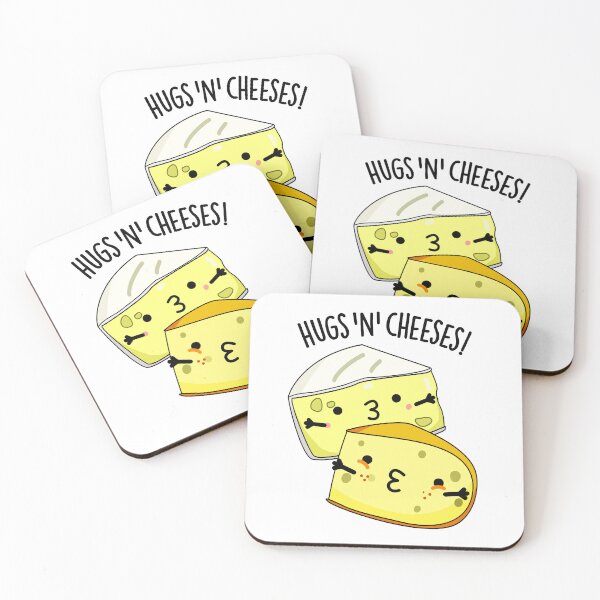 Item preview, Hugs And Cheeses Funny Cheese Pun  designed and sold by punnybone.