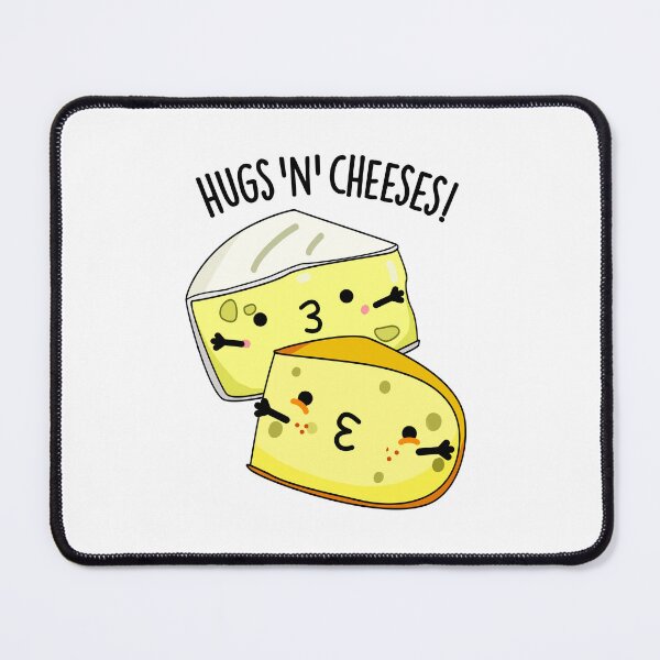 Item preview, Hugs And Cheeses Funny Cheese Pun designed and sold by punnybone.