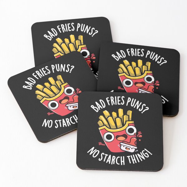 Item preview, Bad Fries Puns No Starch Thing Funny Food Pun (Dark BG) designed and sold by punnybone.