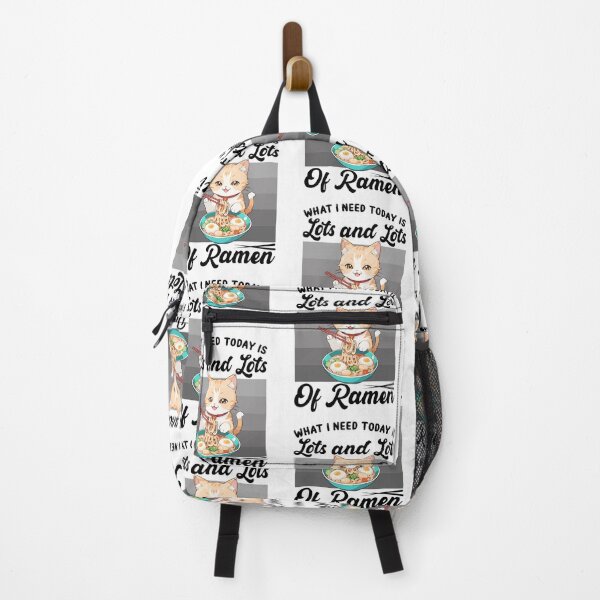 Item preview, What I need today is lots and lots of ramen, Cute Kawaii Cat Eating Ramen designed and sold by ColorFlick.