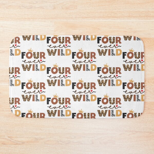 Item preview, Leopard Girl 4th birthday Four Ever Wild 4 year old Awesome designed and sold by clothesy7.