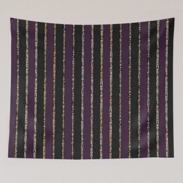 Item preview, Painted Ladies – Antique Portraits - Purple and Black Stripes designed and sold by SageFolio.