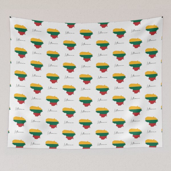 Item preview, Lithuania Country Map and Flag Vilnius Europe designed and sold by dk-design85.