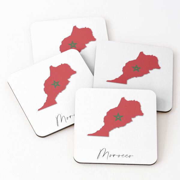 Item preview, Morocco Country Map and Flag Rabat Africa designed and sold by dk-design85.