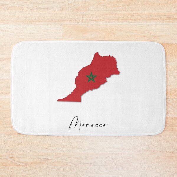 Item preview, Morocco Country Map and Flag Rabat Africa designed and sold by dk-design85.