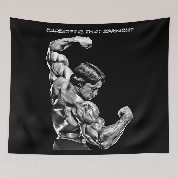 Item preview, Cardio?? is that Spanish? Arnold Schwarzenegger Fan art designed and sold by HuzaifaNaveedh.