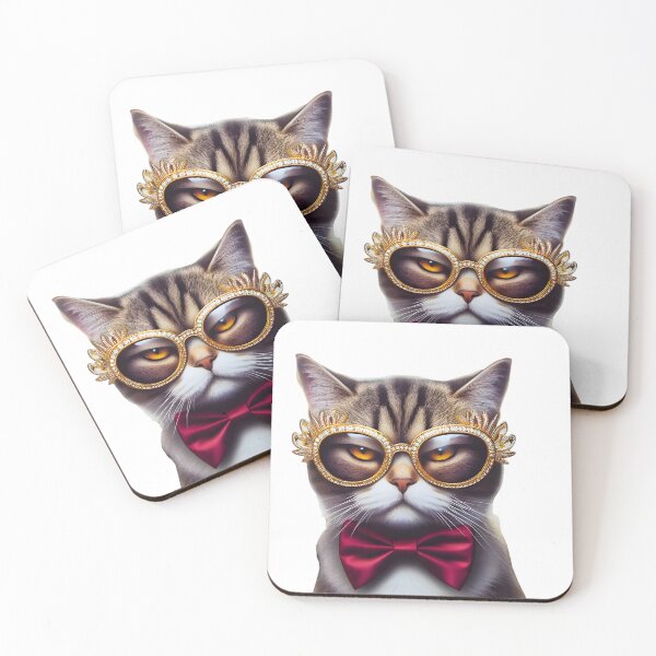 Item preview, Sunglass Sass: Feline Majesty Unleashed designed and sold by AI-Only Creations.