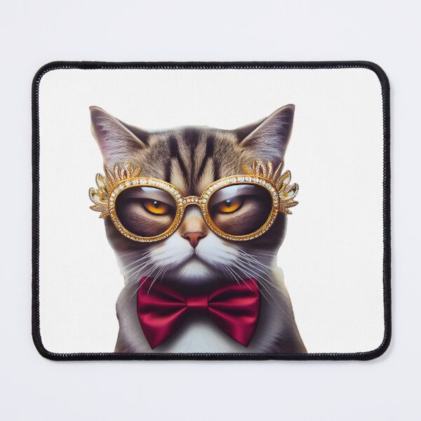 Item preview, Sunglass Sass: Feline Majesty Unleashed designed and sold by AI-Only Creations.