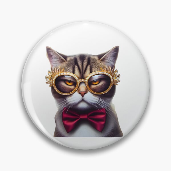 Item preview, Sunglass Sass: Feline Majesty Unleashed designed and sold by AI-Only Creations.