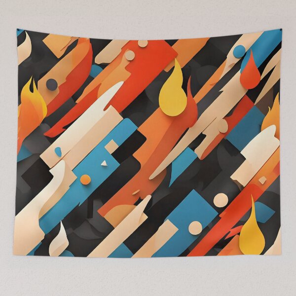Item preview, Abstract Inferno: Suprematism Blaze designed and sold by WAUZ.