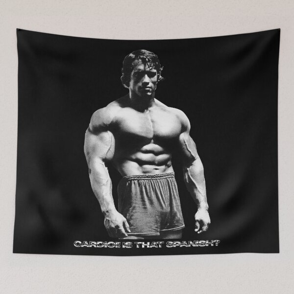 Item preview, Cardio!! is that Spanish? Arnold Schwarzenegger Fan art designed and sold by HuzaifaNaveedh.