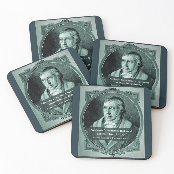 Item preview, Georg Wilhelm Friedrich Hegel portrait and quote: Georg Wilhelm Friedrich Hegel portrait and quote: We learn from history that we do not learn from history. designed and sold by artbleed.