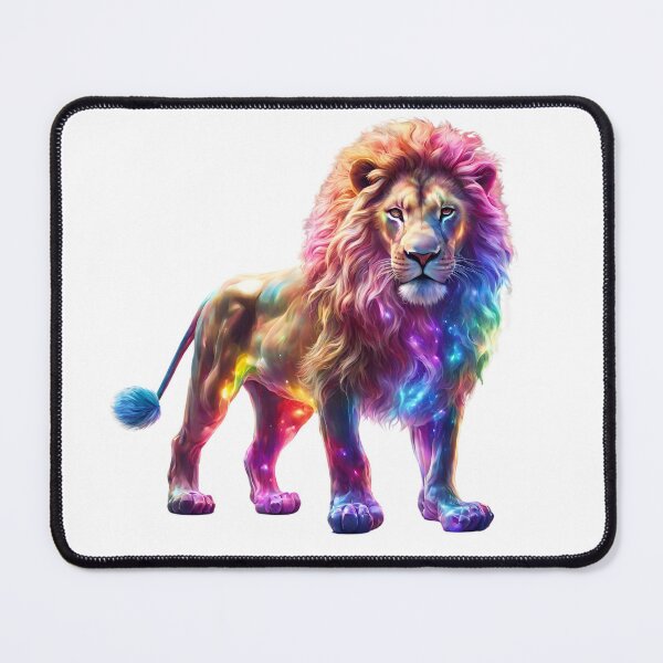 Item preview, Colorful Lion- Glowing Art designed and sold by GloriousArtSKD.