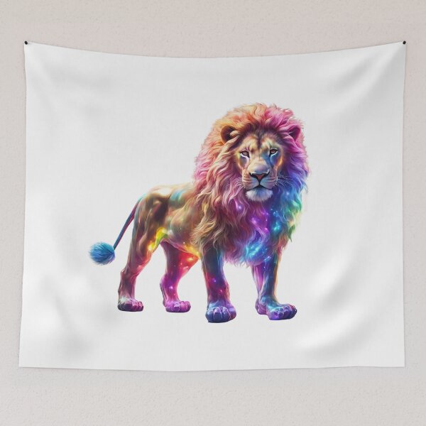 Item preview, Colorful Lion- Glowing Art  designed and sold by GloriousArtSKD.