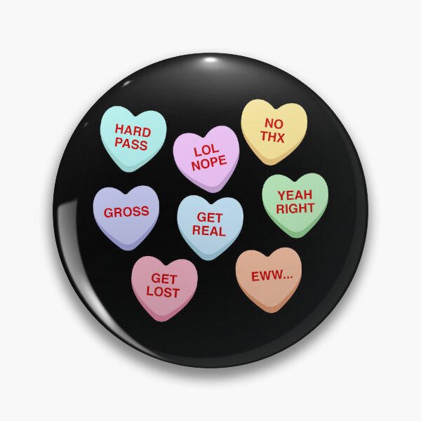 Item preview, Funny Conversation Hearts - Anti-Valentines designed and sold by hadleyfoo.