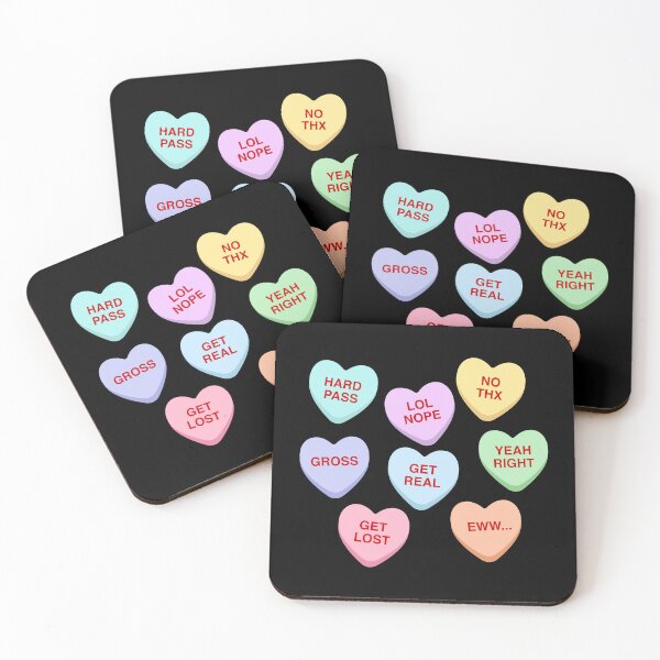 Item preview, Funny Conversation Hearts - Anti-Valentines designed and sold by hadleyfoo.