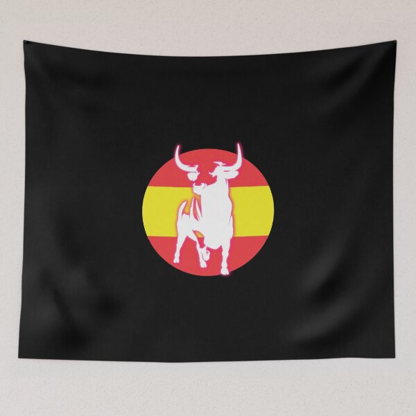 Item preview, Spain flag with glow TORO  designed and sold by lachataigne.