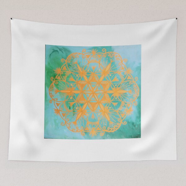 Item preview, Mandala of Light - Turquoise gold designed and sold by kiti levi.