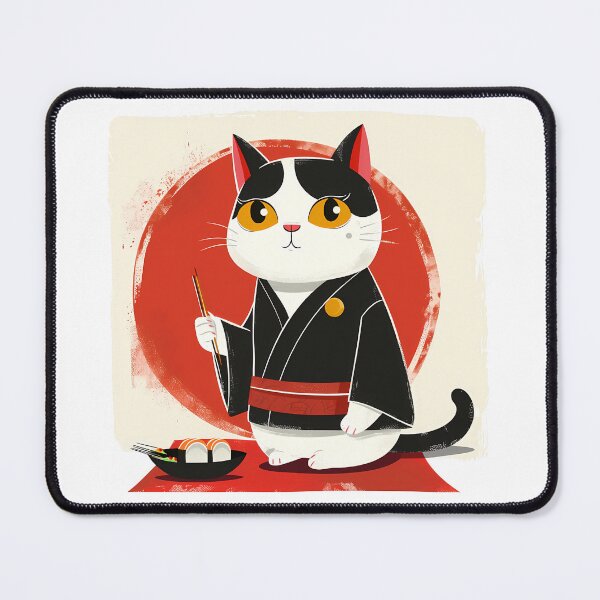 Item preview, Cat Eating Sushi designed and sold by NatureStyle555.