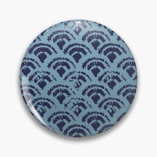 Artikelvorschau, Zarte Wellen in Marineblau auf mittelblauer Küstenkollektion entworfen und verkauft von LisaLeQuelenec.