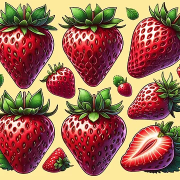 Artwork thumbnail, Strawberry Pattern by PatternInArt